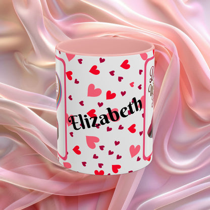 Dont Worry Be Happy Valentines mug with positive affirmation, cheerful Valentine coffee cup for daily encouragement
