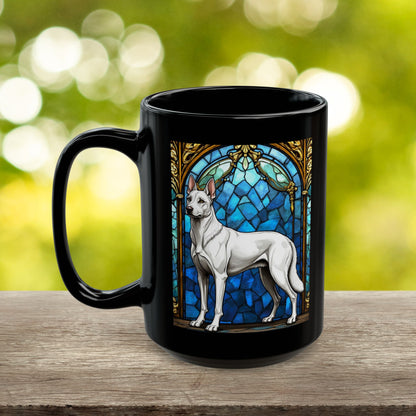 White Belgian Malinois custom name mug for dog lovers