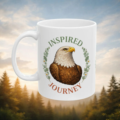 Shop our inspired journey eagle mug featuring the 15oz style option from MySisterIsASurvivor.