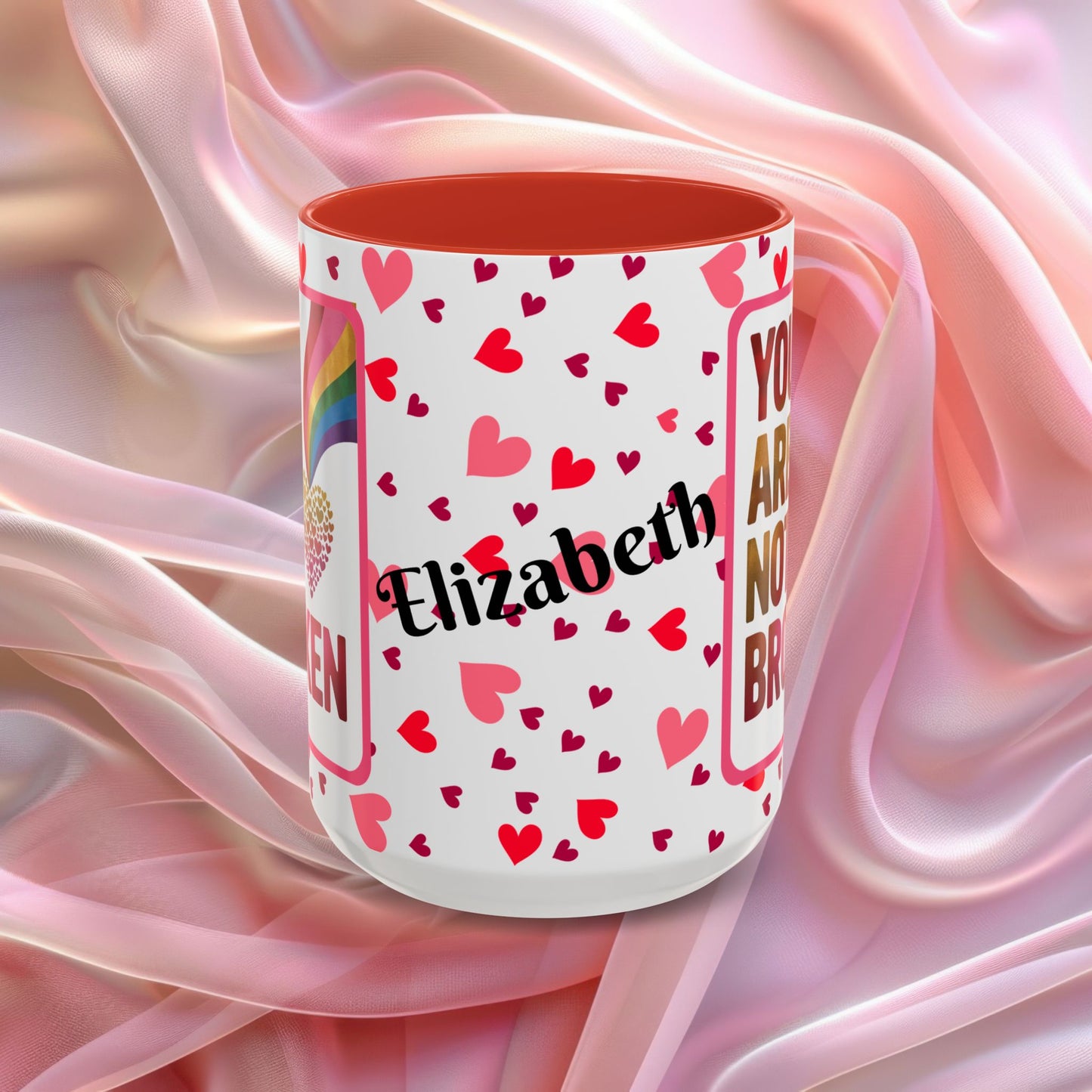 You Are Not Broken Valentines mug with healing message, supportive Valentine coffee cup