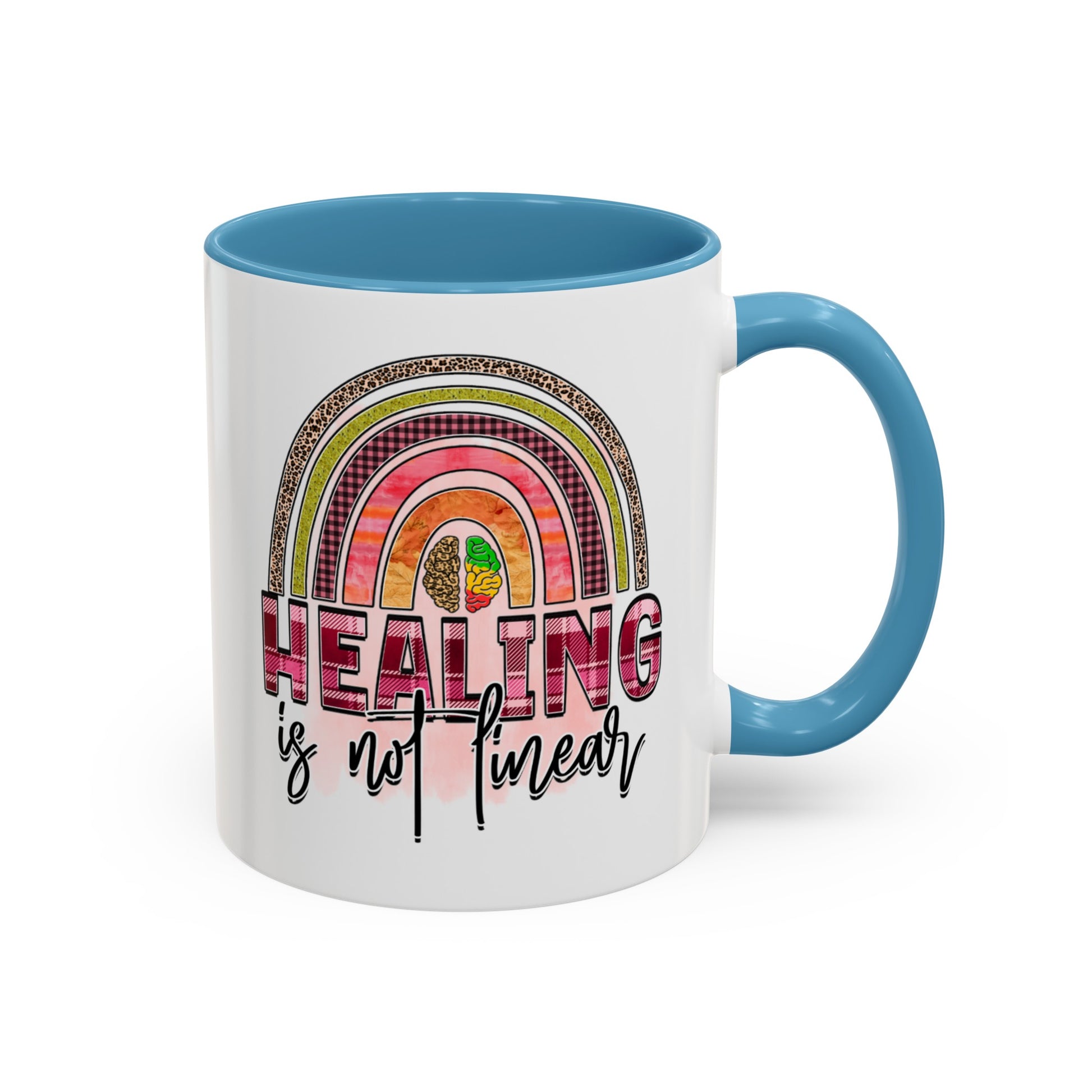 Healing Is Not Linear - Accent Coffee Mug (11, 15oz)