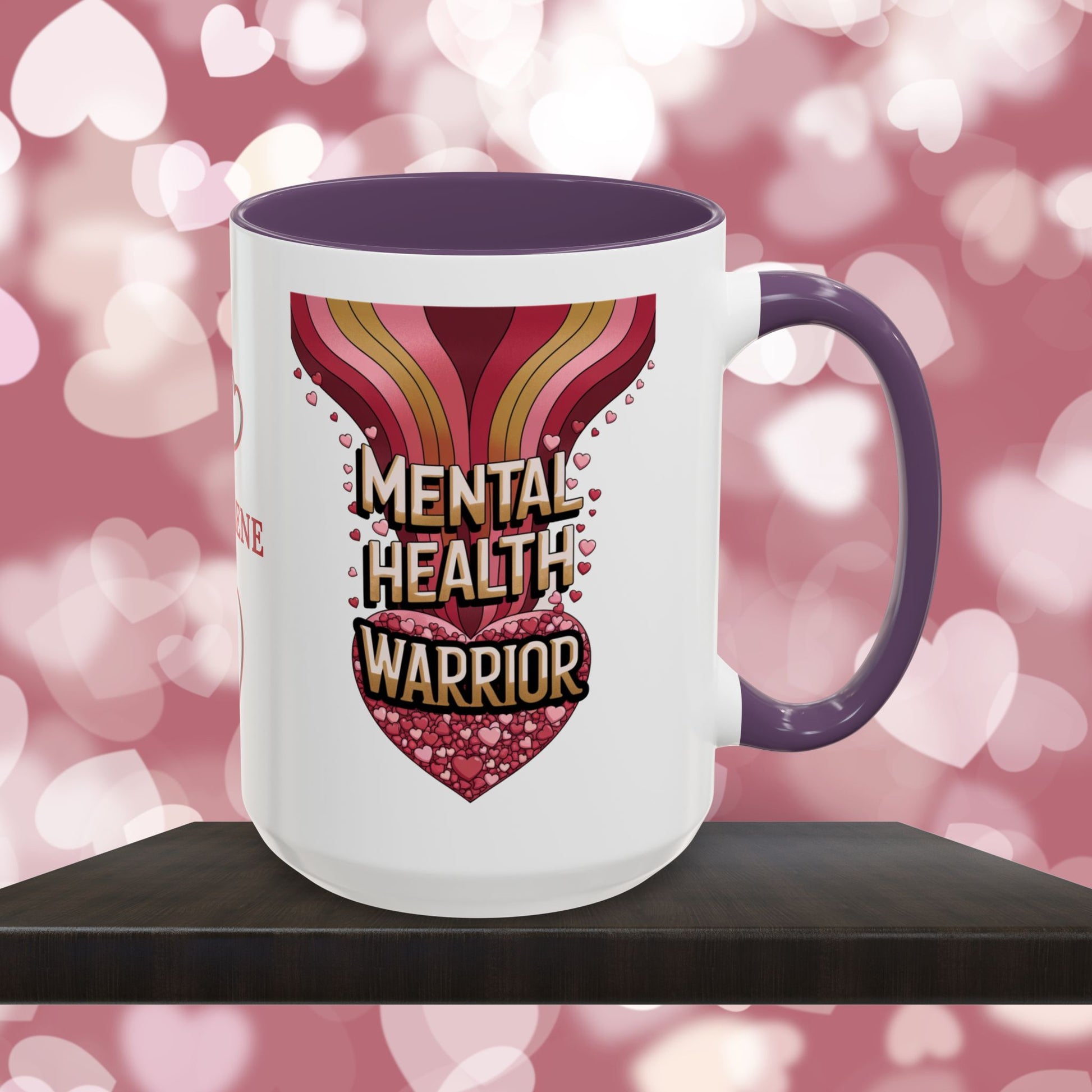 Mental Health Warrior: Personalized Valentine's Day Affirmation Mug – Inspiring Positivity and Emotional Wellness, 11oz or 15oz