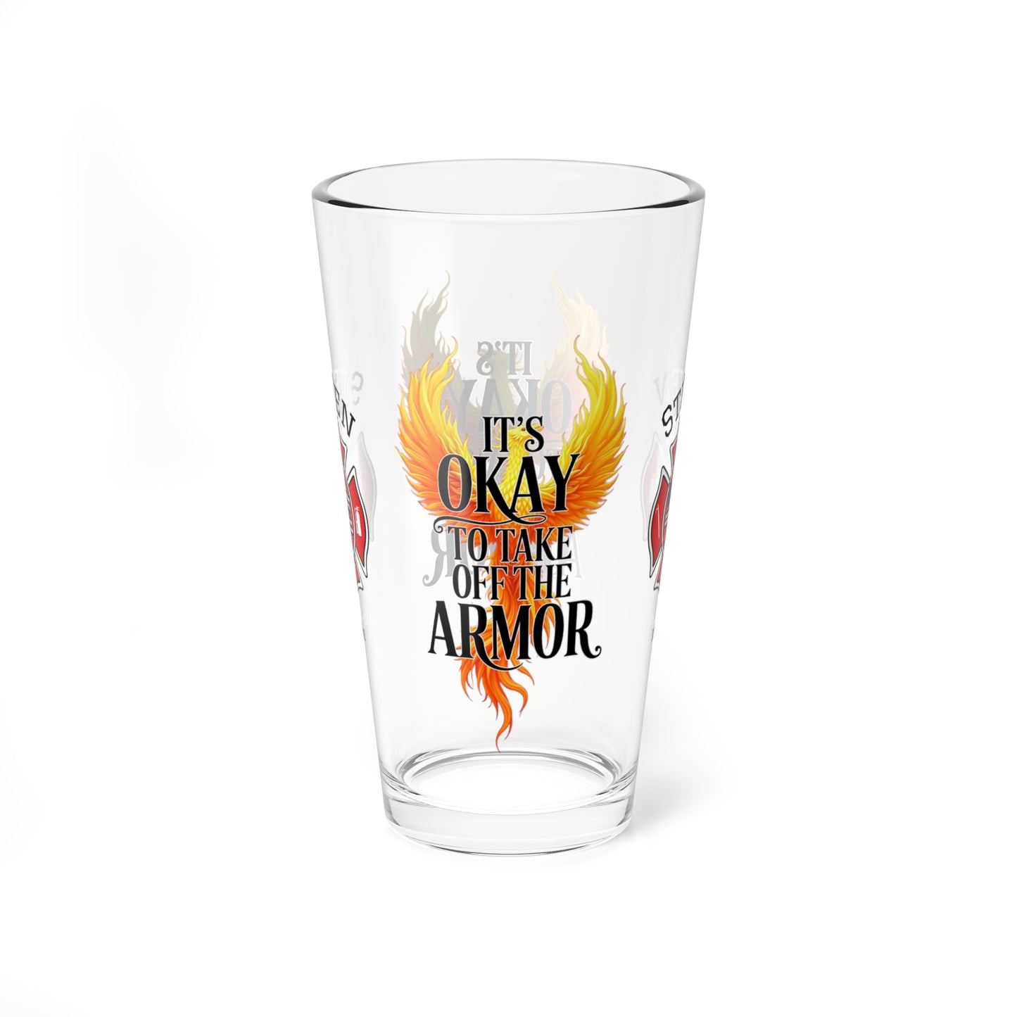 Take Off the Armor firefighter drinkware - self-care gift promoting emotional strength and recovery