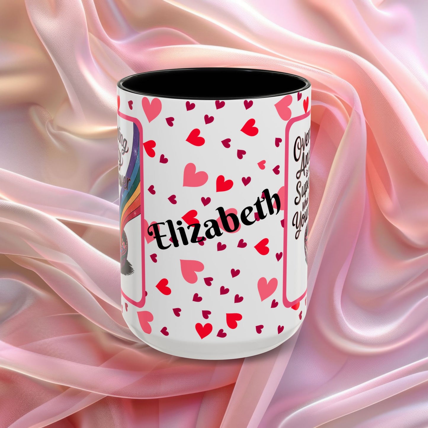 Overcoming Anxiety Valentines mug with soothing affirmation, Valentine coffee cup for reassurance
