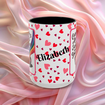 Overcoming Anxiety Valentines mug with soothing affirmation, Valentine coffee cup for reassurance