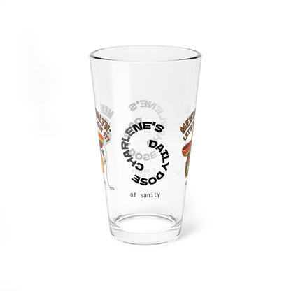 Mental Health: Let's Taco 'Bout It - Personalized Funny Pint Glass, Sassy Drinkware with Attitude, Daily Dose of Attitude and Humor
