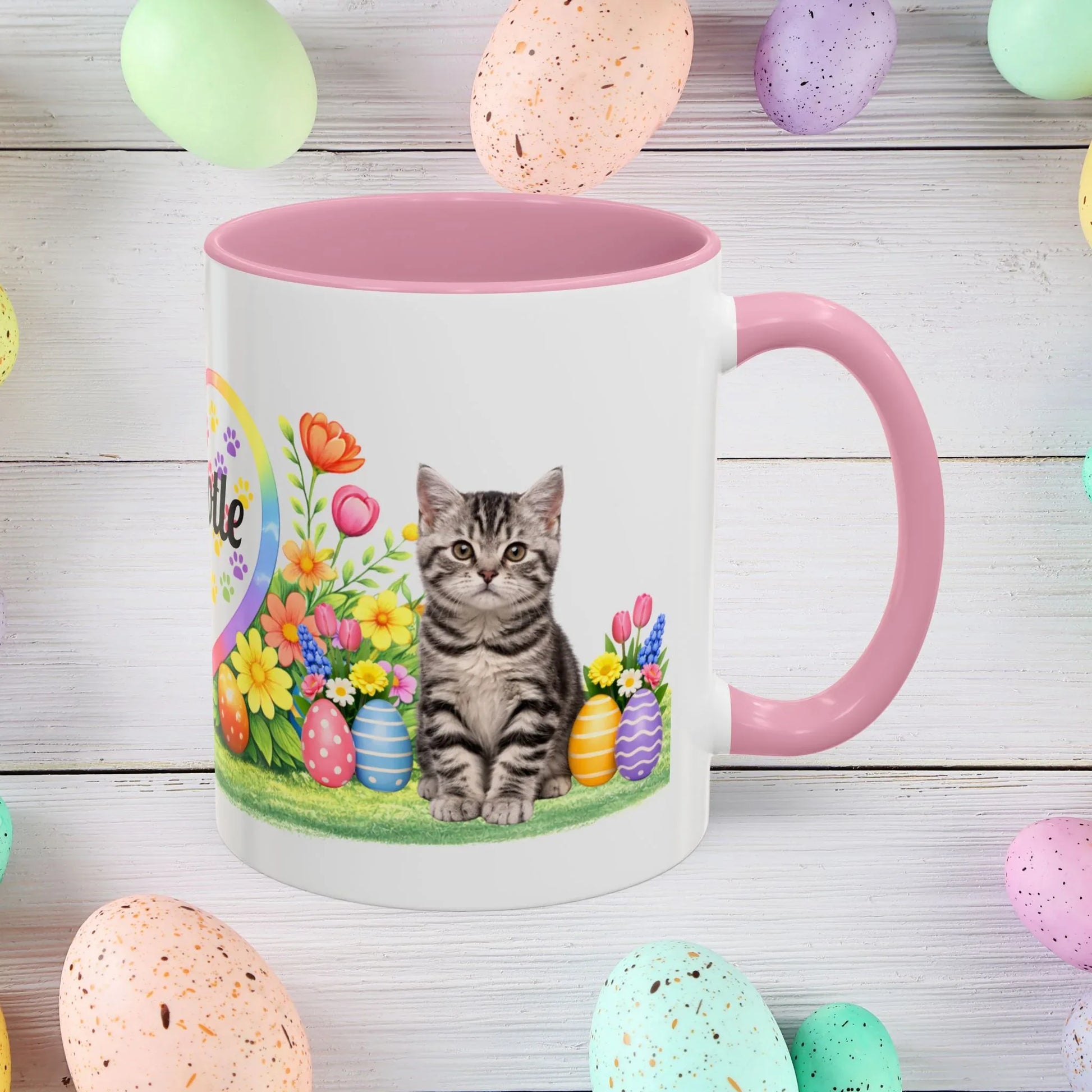 Shop our american shorthair kitten easter mug featuring the 11oz style option from MySisterIsASurvivor.