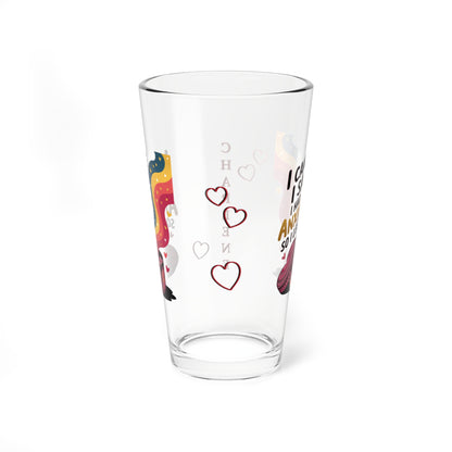 I Came. I Saw. I Had Anxiety So I Left: Personalized Valentine's Day Affirmation Pint Glass – Valentine's Day Self-Care Gift, Mindful Positivity Drinkware