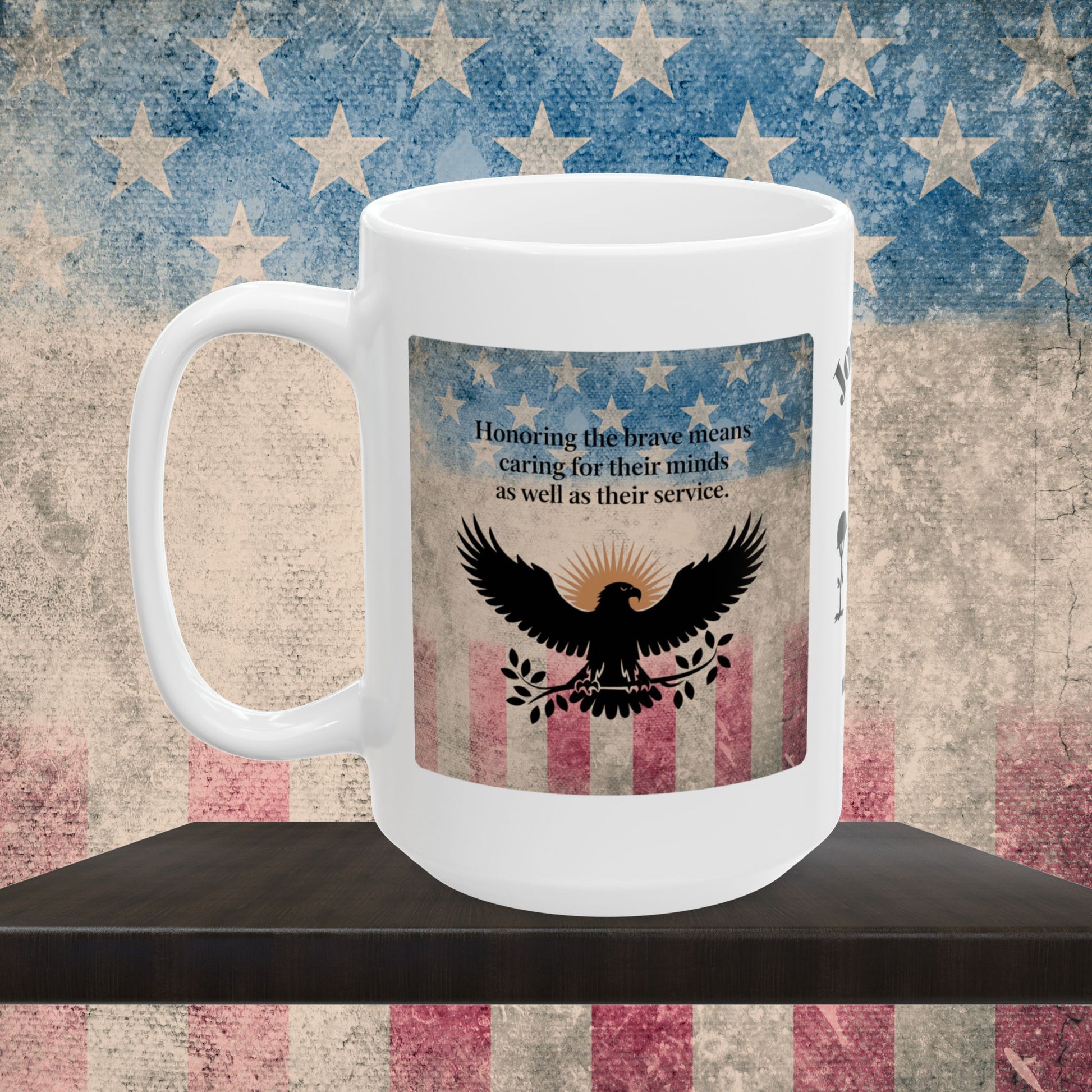 Personalized Memorial Day Mug - "Honoring The Brave" PTSD Support Tribute