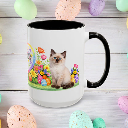 Shop our balinese kitten easter mug featuring the 15oz style option from MySisterIsASurvivor.
