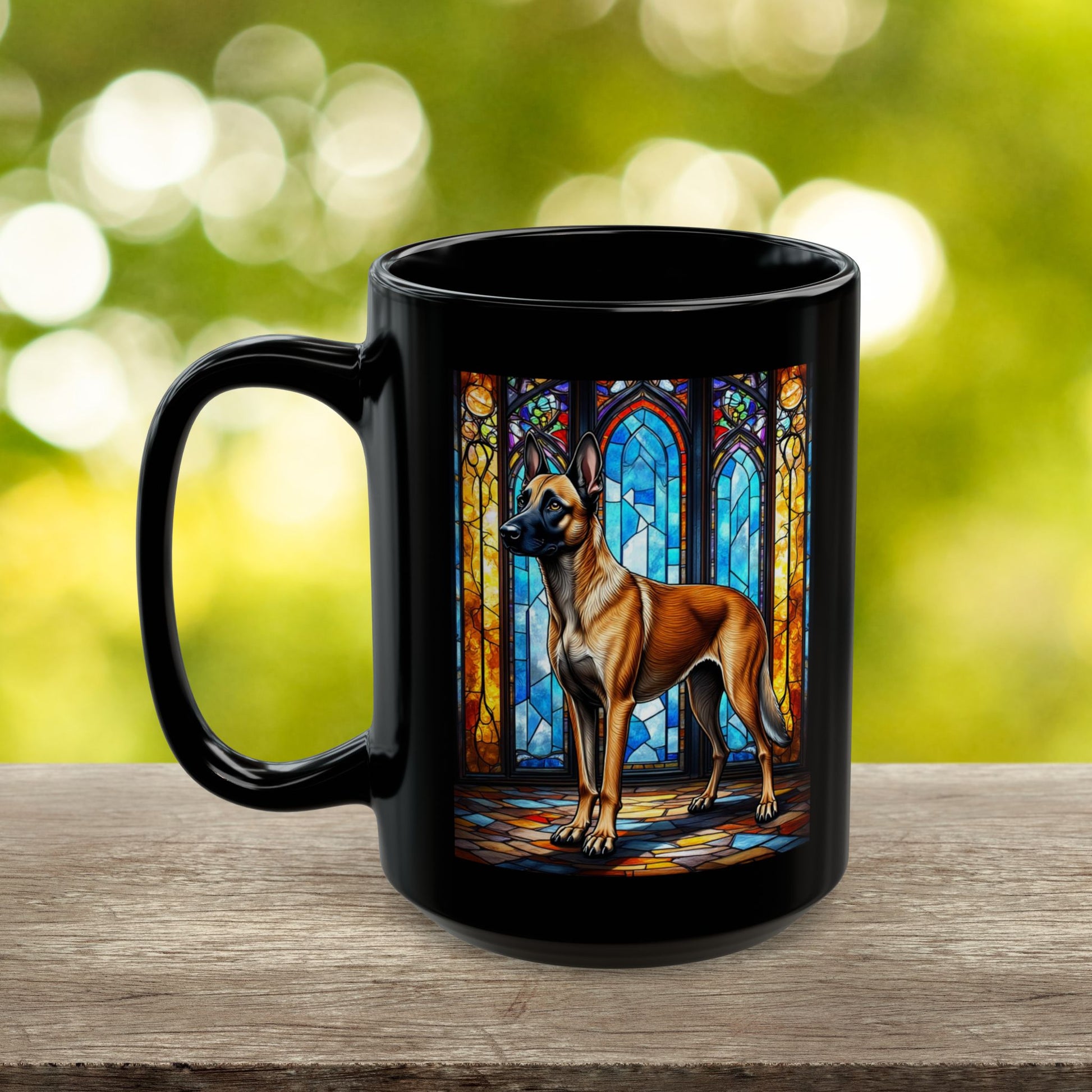 Mahogany Belgian Malinois personalized dog name mug