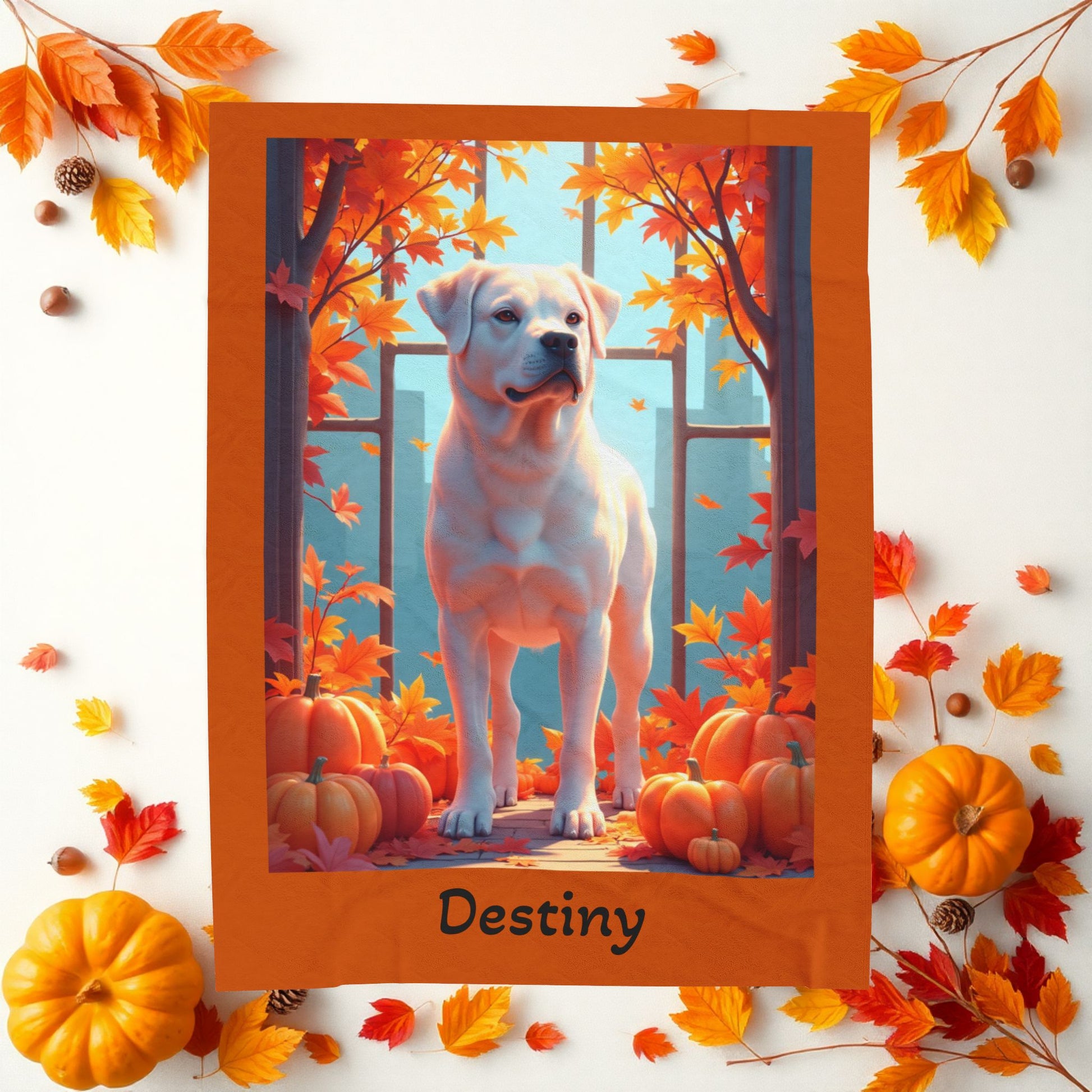 White Rottweiler velveteen plush blanket, plush personalized dog throw for Rottie parents - MySisterIsASurvivor