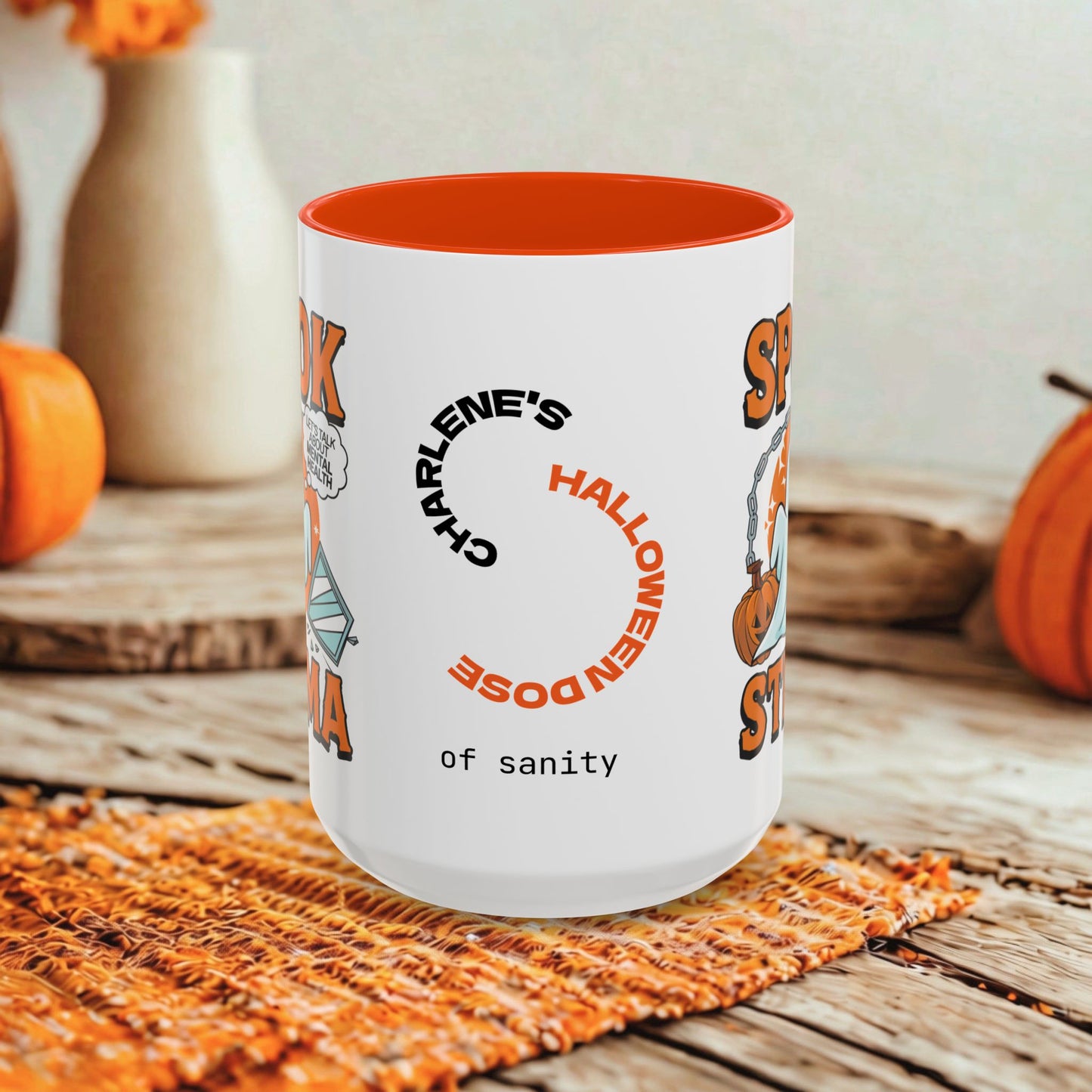 Spook the Stigma - Personalized Halloween Mug for Mental Health Advocates & Survivors