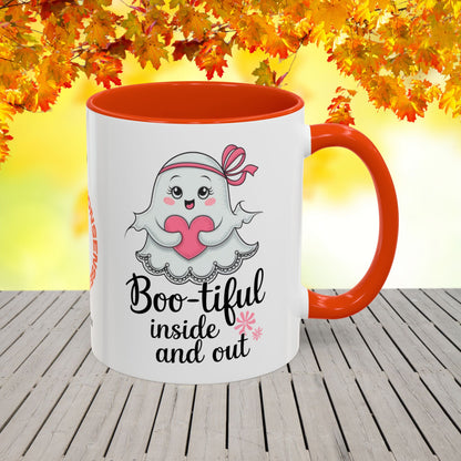 Boo-tiful Inside and Out Halloween Mug -empowering personalized coffee cup for self-love