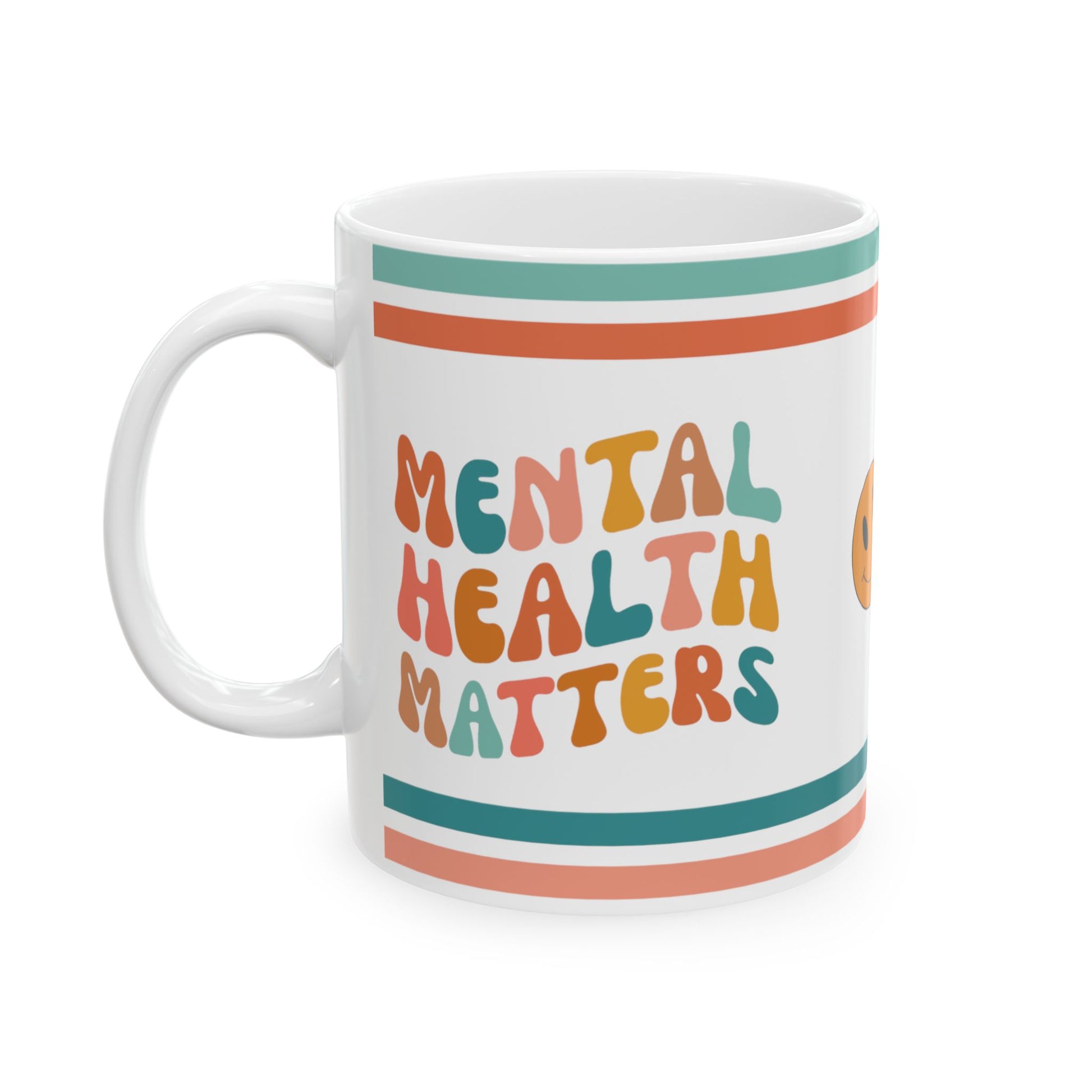 Mental Health Matters Retro Ceramic Mug, (11oz, 15oz)