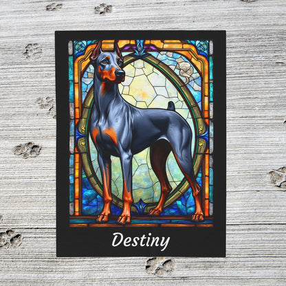 Doberman Blue & Rust Coat Blanket, Personalized Dog Lover Throw, Custom Gift for Humans