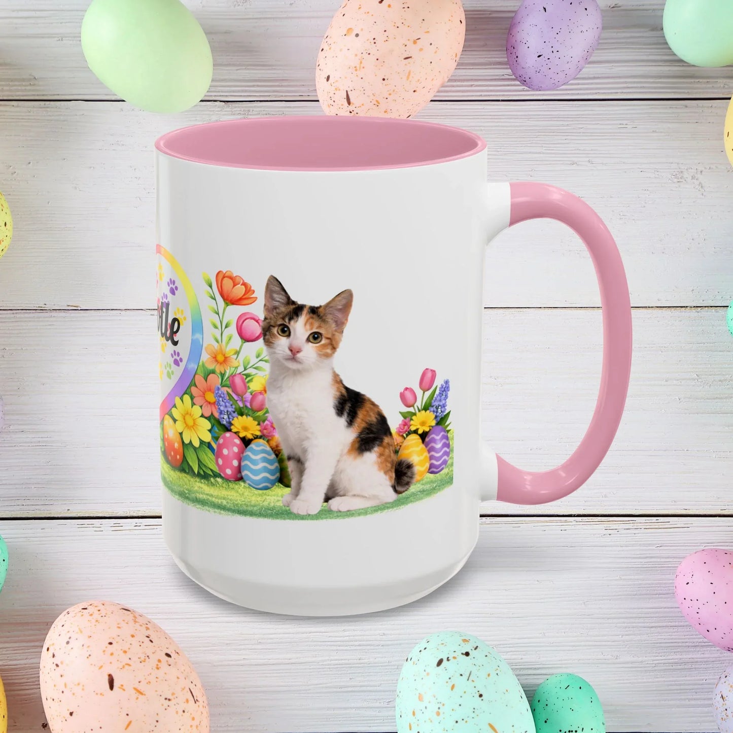 Shop our japanese bobtail kitten easter mug featuring the 15oz style option from MySisterIsASurvivor.