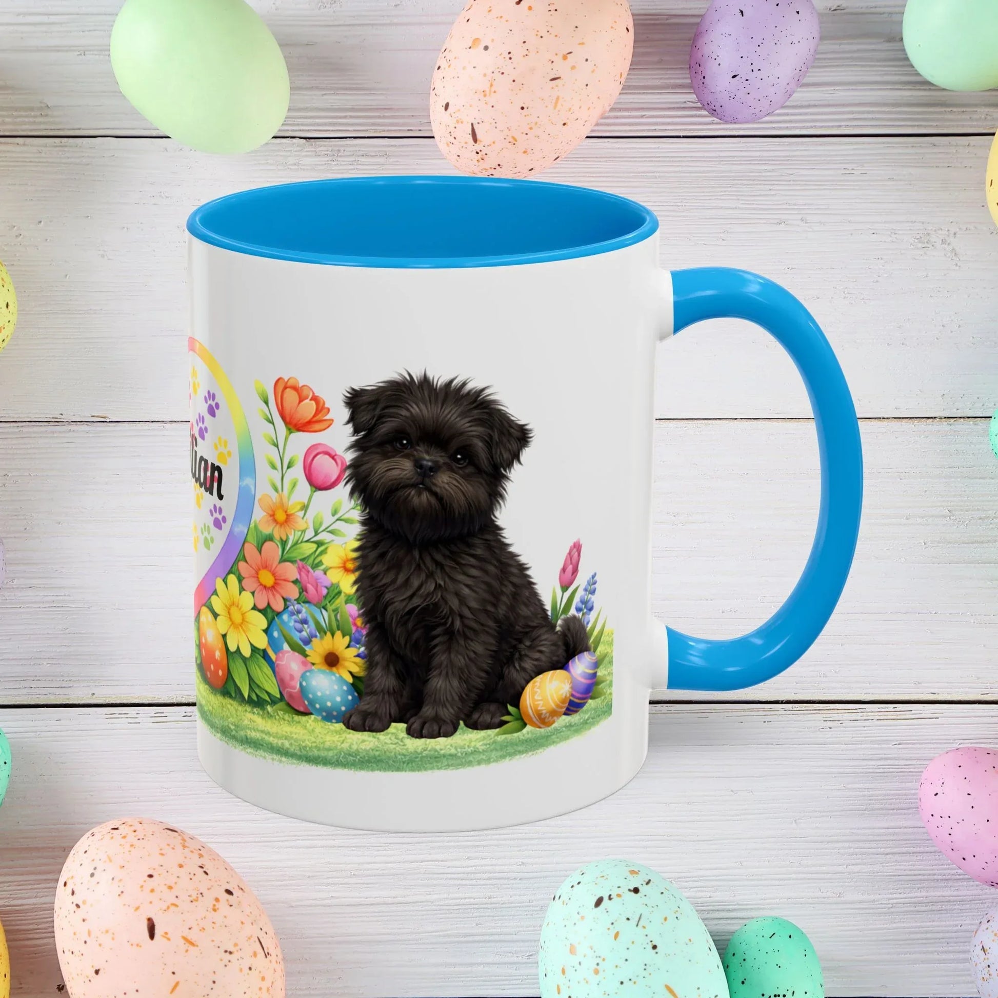 Shop our affenpinscher puppy easter mug featuring the 11oz style option from MySisterIsASurvivor.