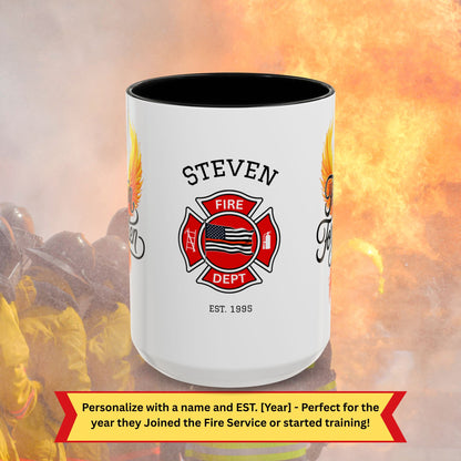 Firefighter Support Custom Mug - First In, Not Forgotten | Firefighter Legacy & Appreciation Gift