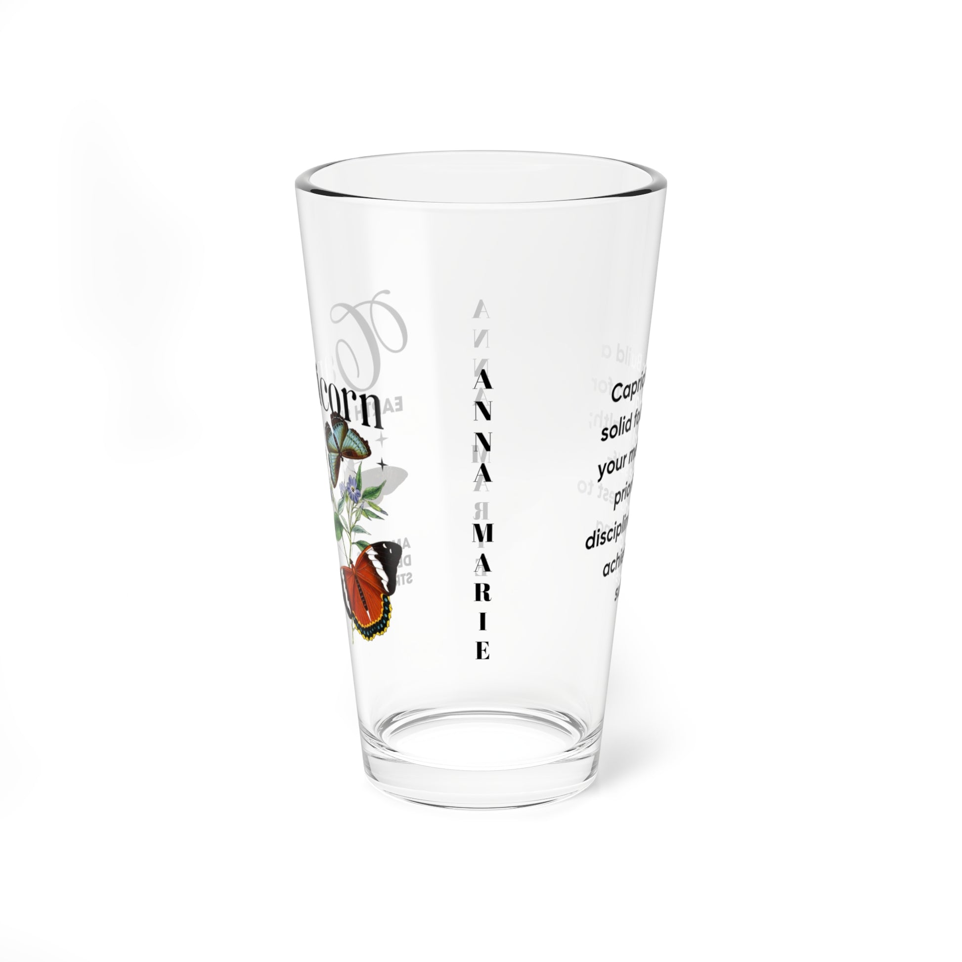 Capricorn Zodiac Pint Glass – Custom Star Sign Glass Gift