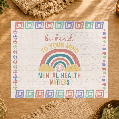 Be Kind to Your Mind - Mental Health Matters Affirmation Puzzle Gift for Survivors and Puzzle Lovers