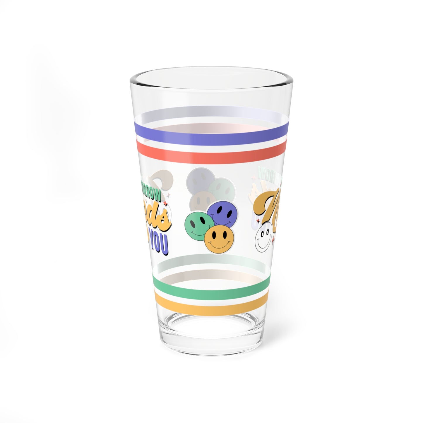 Tomorrow Needs You Pint Glass - 16oz Mental Health Drinkware, Clear Glass for Beverages