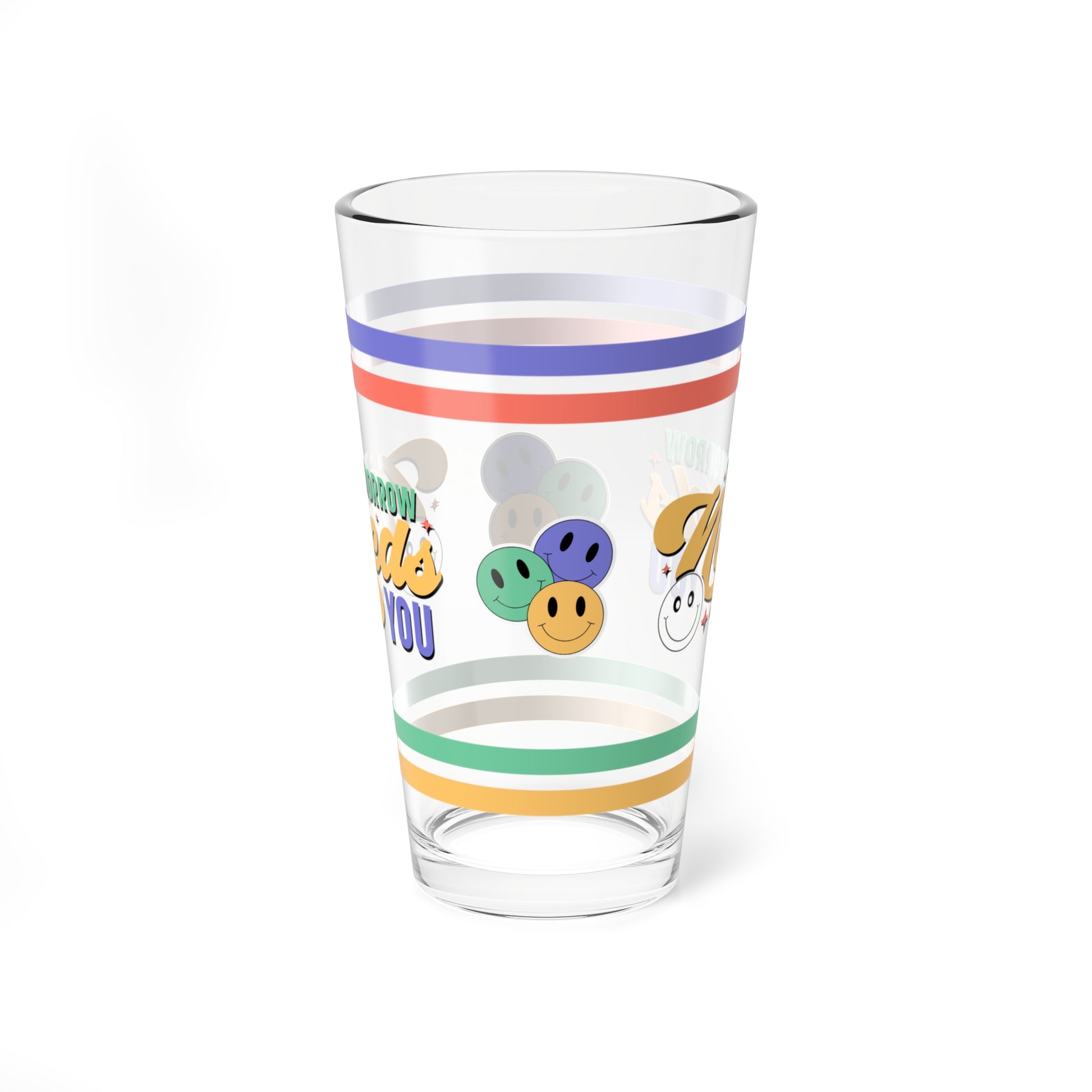 Tomorrow Needs You Pint Glass - 16oz Mental Health Drinkware, Clear Glass for Beverages