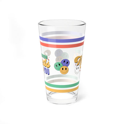 Tomorrow Needs You Pint Glass - 16oz Mental Health Drinkware, Clear Glass for Beverages