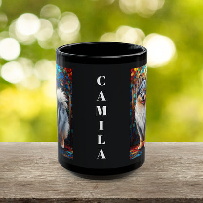 Pomeranian (Blue Merle) Personalized Dog Breed Mug, Pet Lover Mug, Dog Coffee Mug, Custom Name Mug, Dog Lover Gift, Dog-Themed Mug
