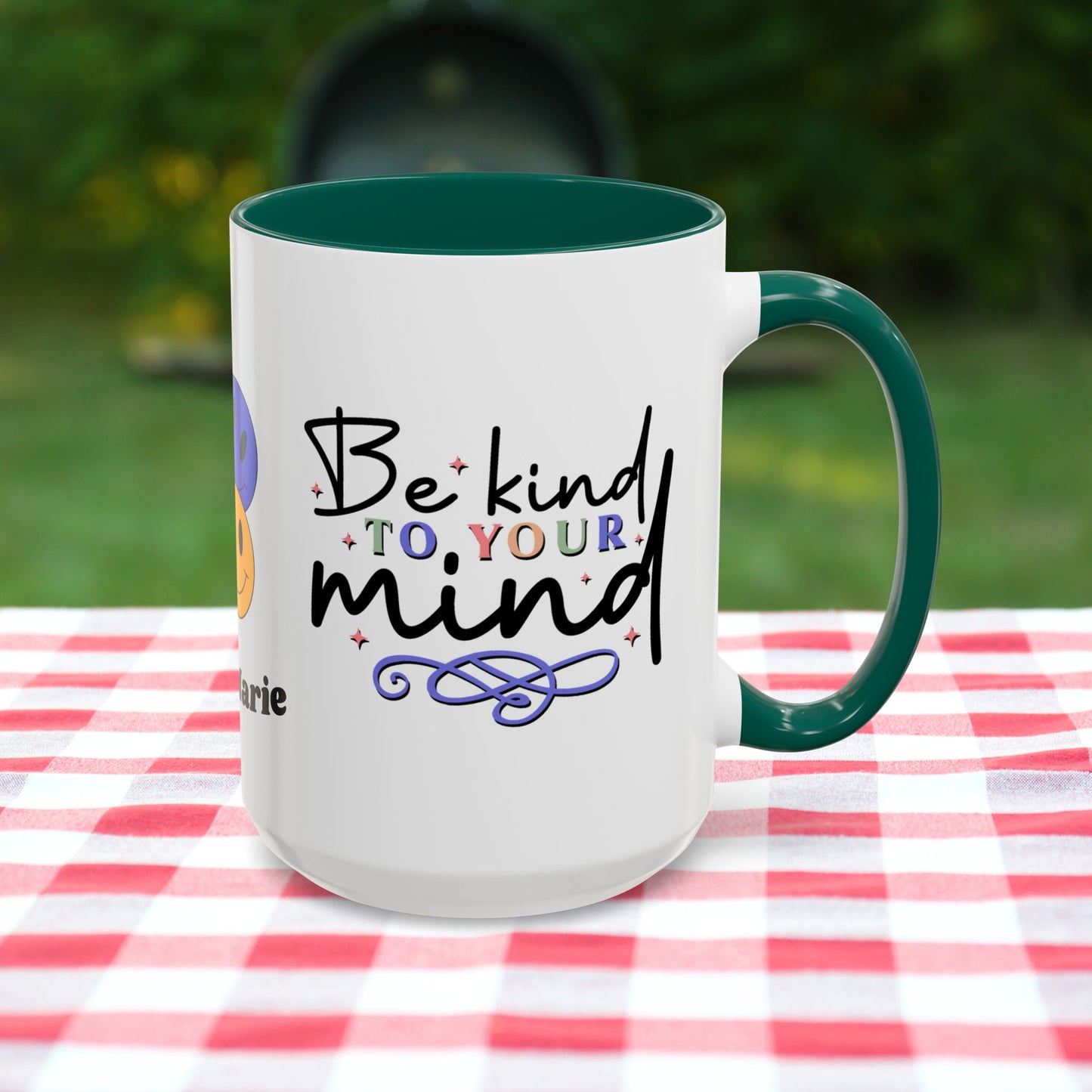 Be Kind to Your Mind - Custom Retro Uplifting Mug for Mental Health Support & Emotional Well-Being
