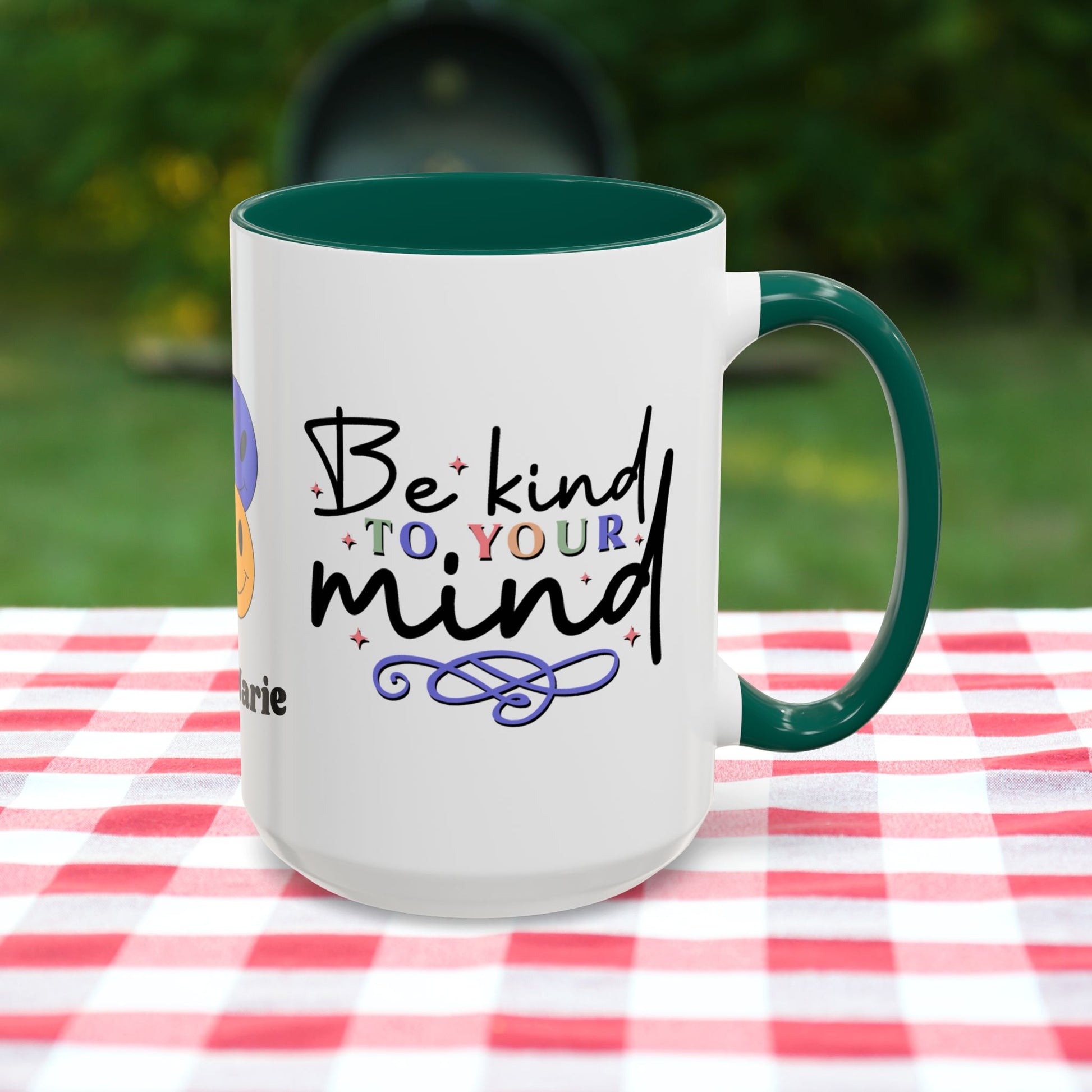 Be Kind to Your Mind - Custom Retro Uplifting Mug for Mental Health Support & Emotional Well-Being