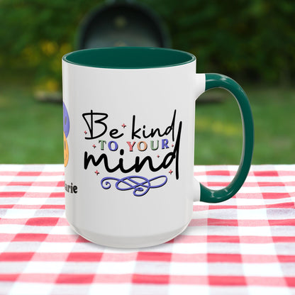 Be Kind to Your Mind - Custom Retro Uplifting Mug for Mental Health Support & Emotional Well-Being
