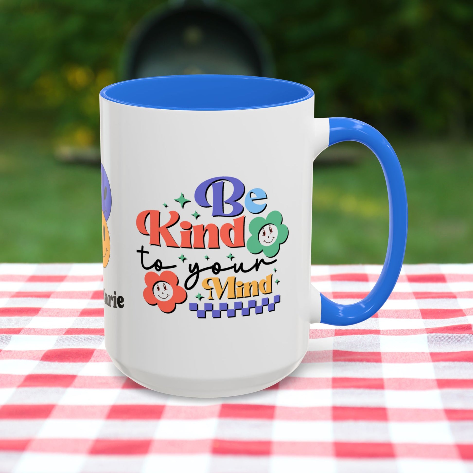 Be Kind to Your Mind - Personalized Retro Mental Wellness Mug for Mental Health Awareness & Self-Care