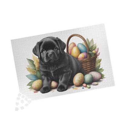 Newfoundland (Black) Easter Puppy Puzzle - Dog Lovers, Mental Health Benefits, Holiday Fun, Mindfulness, Stress Relief, Festive Gift