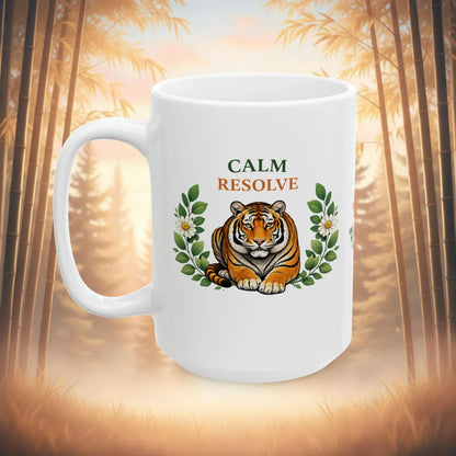 Shop our premium calm resolve tiger mug from MySisterIsASurvivor.