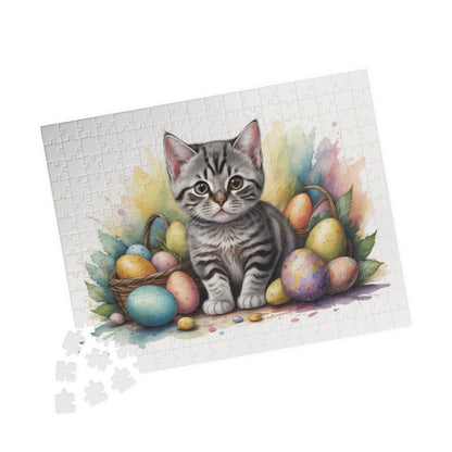 American Shorthair Easter Kitten Puzzle - Cat Lovers, Mental Health Benefits, Holiday Fun, Mindfulness, Stress Relief, Festive Gift