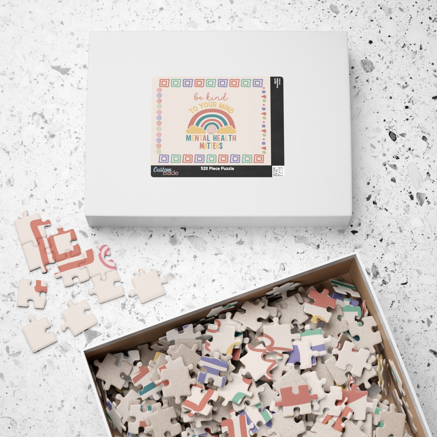 Be Kind to Your Mind - Mental Health Matters Affirmation Puzzle Gift for Survivors and Puzzle Lovers