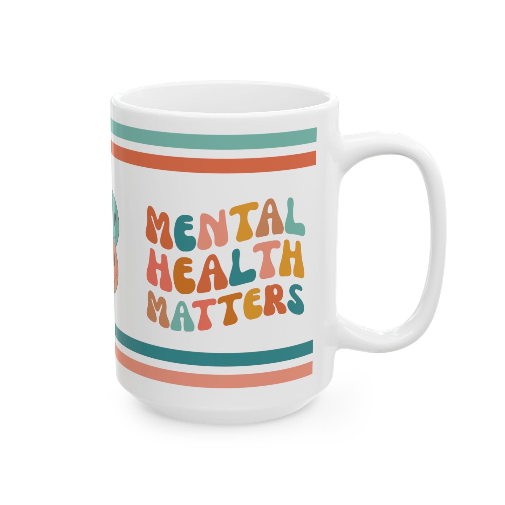 Mental Health Matters Retro Ceramic Mug, (11oz, 15oz)