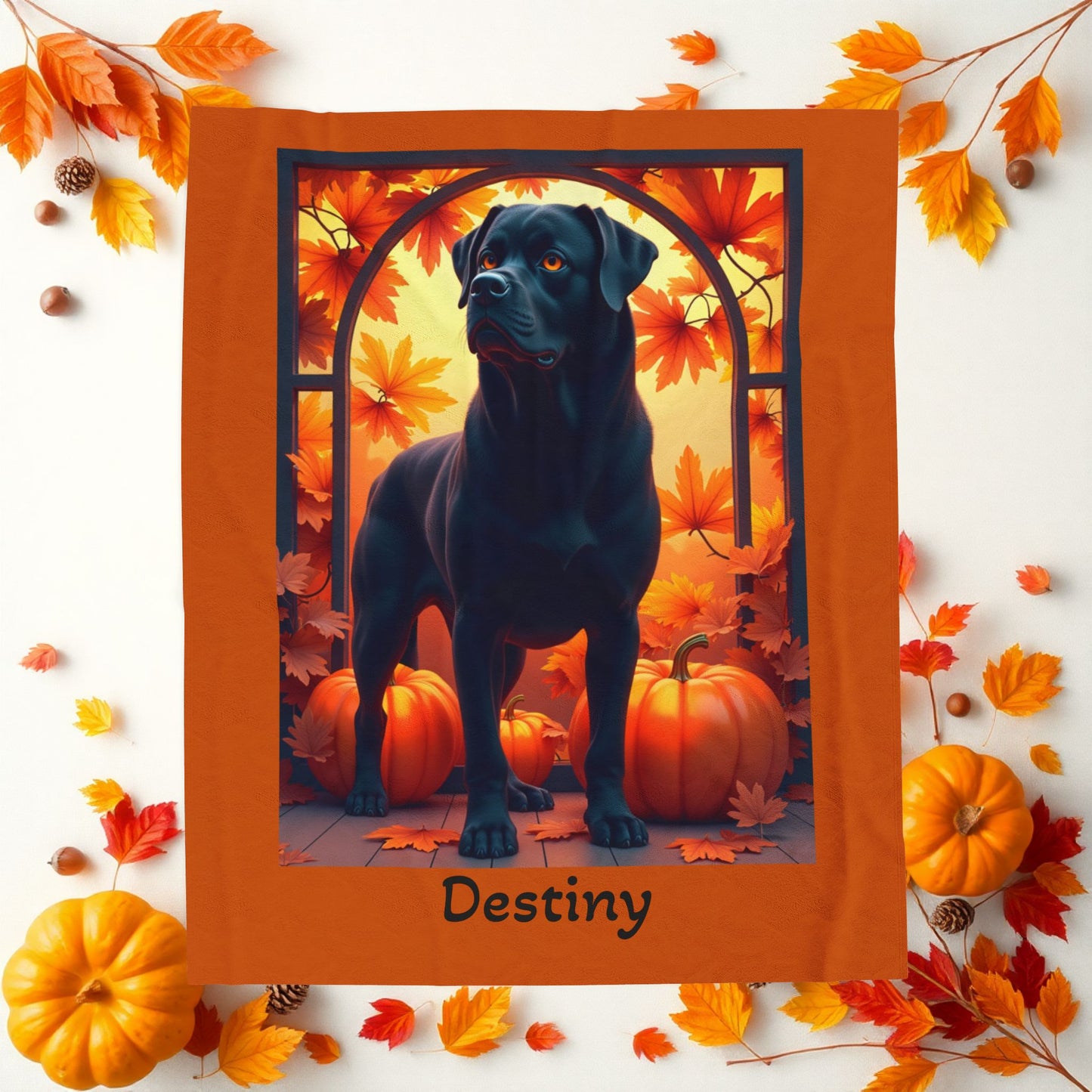 Rottweiler Black Coat Velveteen Blanket, Personalized Plush Dog Throw, Dog Owner Gift