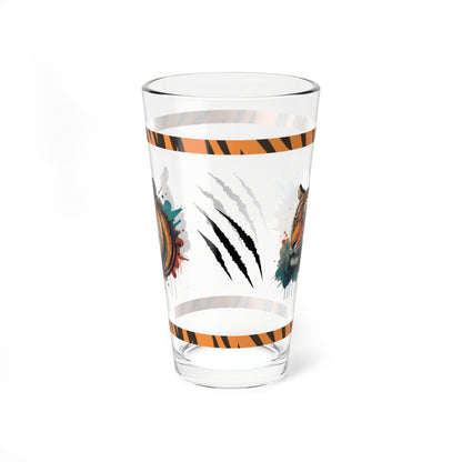 The Resilient Tiger Within 16oz Tiger Pint Glass - Inspiring Strength, Courage, and Empowerment