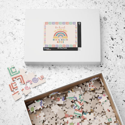 Be Kind to Your Mind - Mental Health Matters Affirmation Puzzle Gift for Survivors and Puzzle Lovers