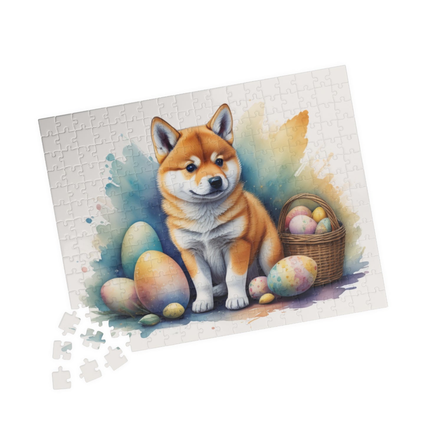 Shiba Inu Easter Puppy Puzzle - Dog Lovers, Mental Health Benefits, Holiday Fun, Mindfulness, Stress Relief, Festive Gift