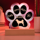 7" Acrylic Paw Print Plaque - Akita Inu Personalized Dog Gotcha Day Gift - Custom Dog Breed Gift