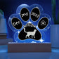 Balinese-Javanese cat custom gotcha day gift with paw design, ideal for cat parents