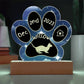 Bambino cat personalized gotcha day keepsake plaque, cute paw print gift for cat lovers