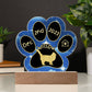 Birman cat custom gotcha day acrylic plaque with paw print, pet adoption memory gift