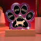 Brazilian Shorthair cat gotcha day custom paw print plaque, perfect for new pet owners