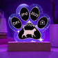 Brazilian Shorthair cat gotcha day custom paw print plaque, perfect for new pet owners