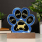 Brazilian Shorthair cat gotcha day custom paw print plaque, perfect for new pet owners