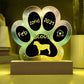 Bulldog personalized Gotcha Day acrylic paw plaque - 7" dog gift